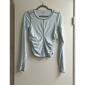 NWT Free People Right on Run long sleeve layer arctic snow blue